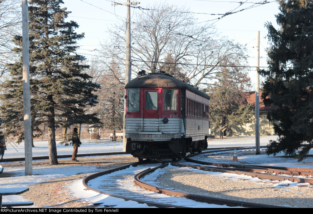 North Shore Line #757 in the Snow